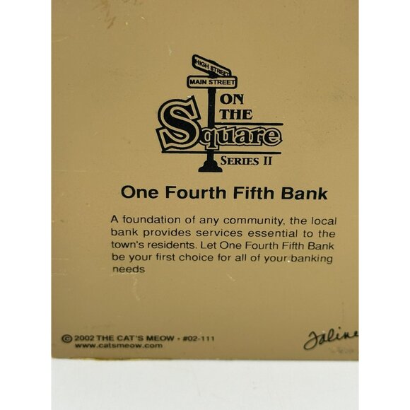 VTG Cat’s Meow One Fourth Fifth Bank 2002 Wood Village Collectible - Picture 4 of 7